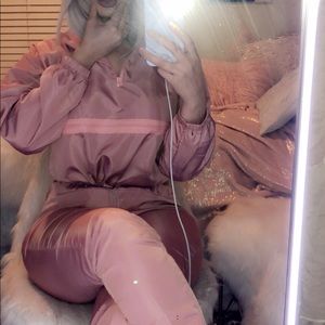 Pink track suit set